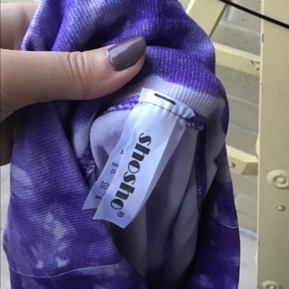 Purple Tie Dyed Tights - Picture 3 of 3